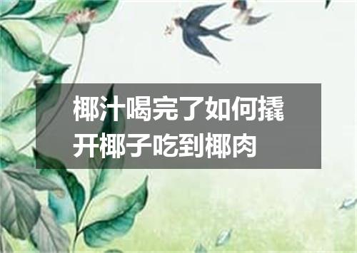椰汁喝完了如何撬开椰子吃到椰肉