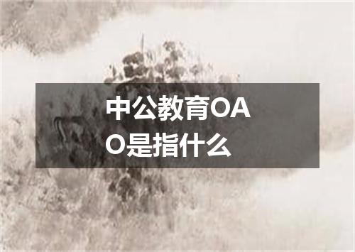 中公教育OAO是指什么