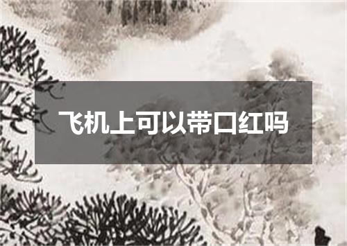 飞机上可以带口红吗