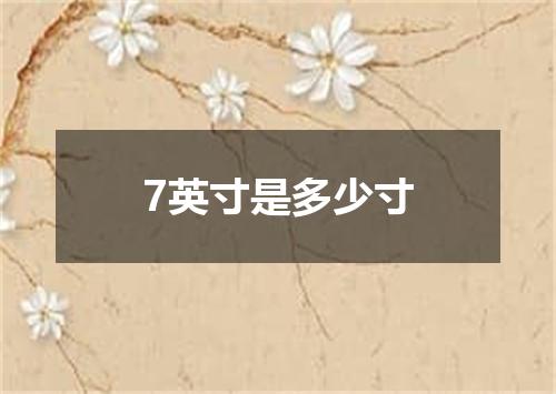 7英寸是多少寸