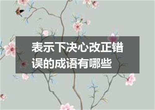 表示下决心改正错误的成语有哪些