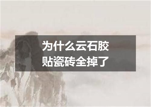 为什么云石胶贴瓷砖全掉了