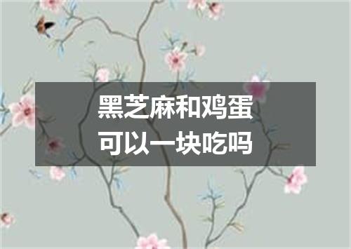 黑芝麻和鸡蛋可以一块吃吗
