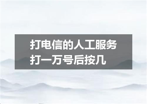 打电信的人工服务打一万号后按几