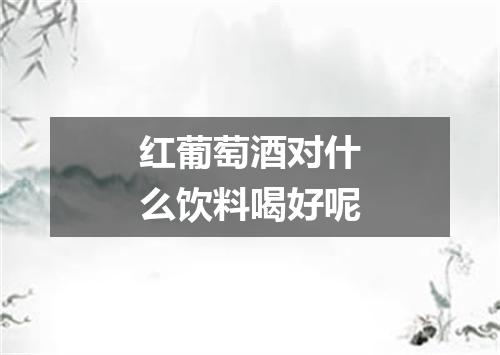 红葡萄酒对什么饮料喝好呢