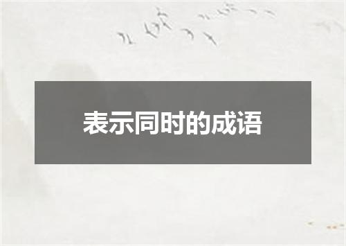 表示同时的成语