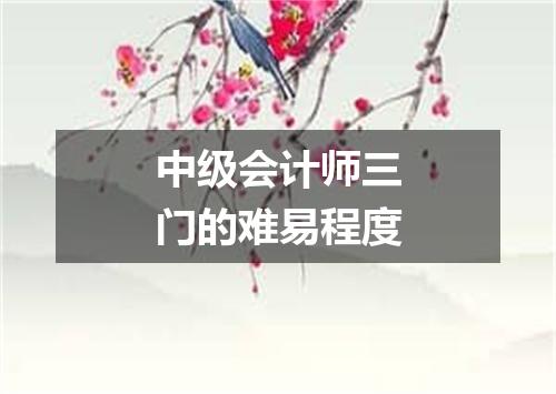 中级会计师三门的难易程度