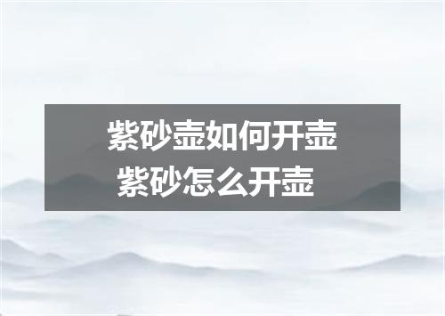 紫砂壶如何开壶 紫砂怎么开壶