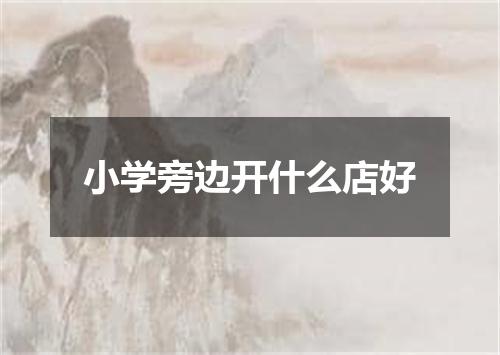 小学旁边开什么店好