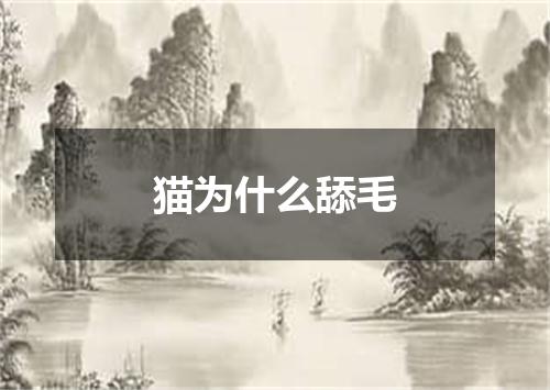 猫为什么舔毛