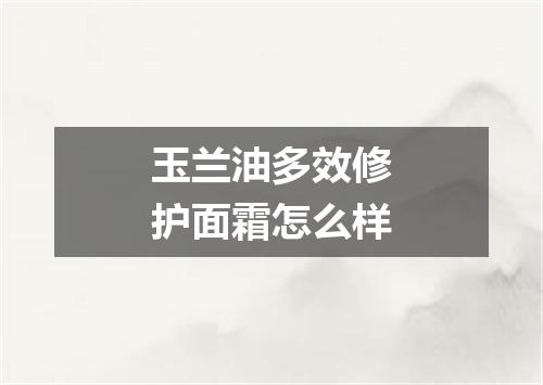 玉兰油多效修护面霜怎么样