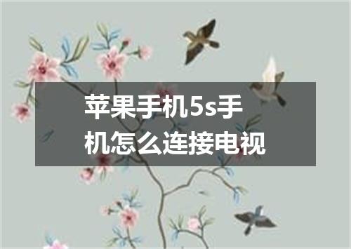 苹果手机5s手机怎么连接电视