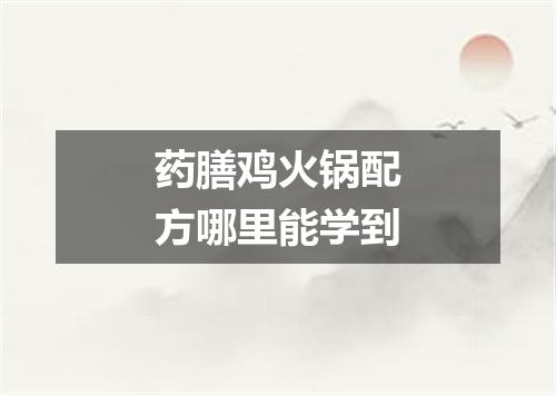 药膳鸡火锅配方哪里能学到