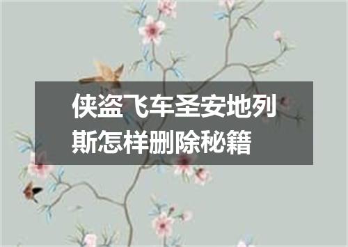 侠盗飞车圣安地列斯怎样删除秘籍