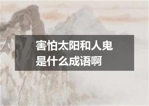 害怕太阳和人鬼是什么成语啊