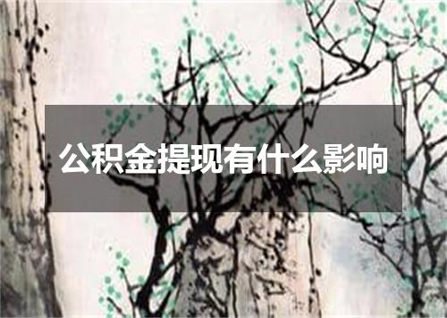 公积金提现有什么影响