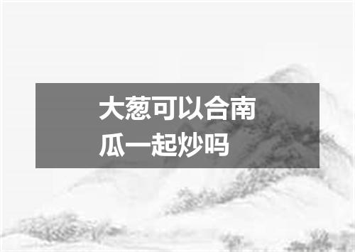 大葱可以合南瓜一起炒吗