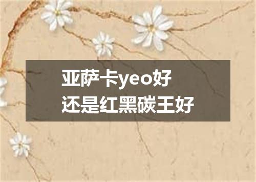 亚萨卡yeo好还是红黑碳王好