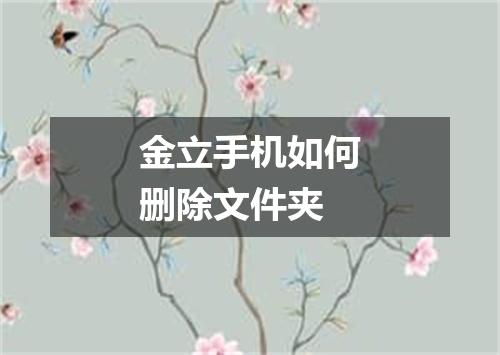 金立手机如何删除文件夹