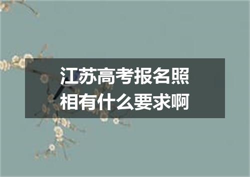江苏高考报名照相有什么要求啊