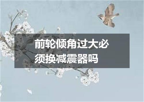 前轮倾角过大必须换减震器吗