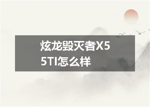 炫龙毁灭者X55TI怎么样