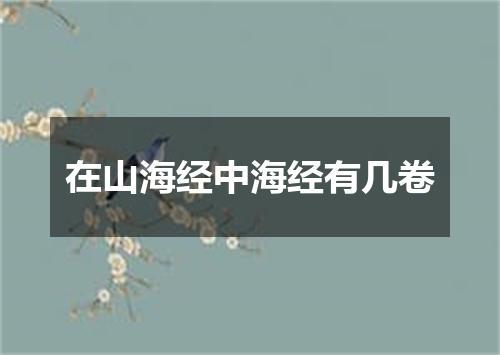 在山海经中海经有几卷