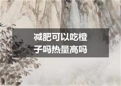 减肥可以吃橙子吗热量高吗