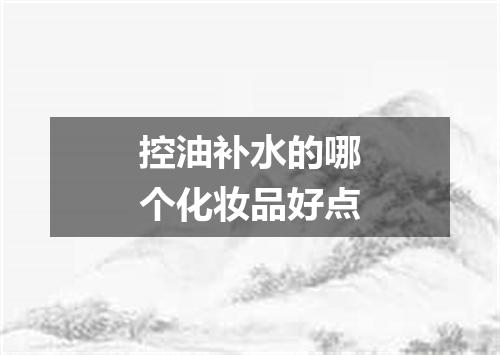控油补水的哪个化妆品好点