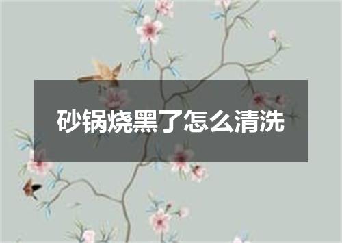 砂锅烧黑了怎么清洗