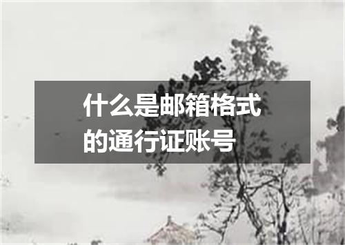 什么是邮箱格式的通行证账号