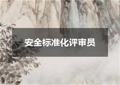 安全标准化评审员