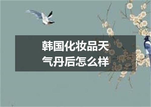 韩国化妆品天气丹后怎么样