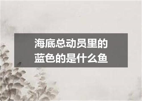 海底总动员里的蓝色的是什么鱼