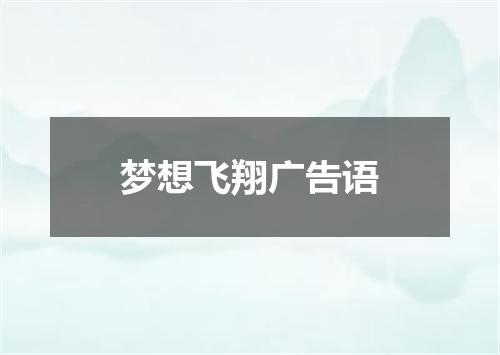梦想飞翔广告语