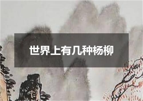 世界上有几种杨柳