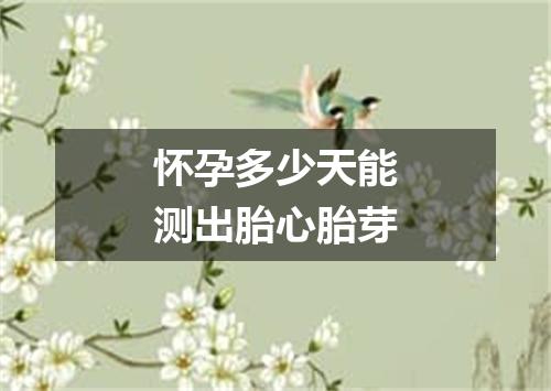怀孕多少天能测出胎心胎芽