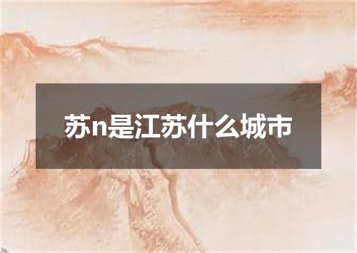 苏n是江苏什么城市
