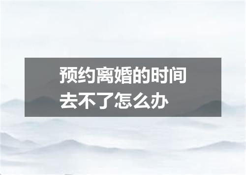 预约离婚的时间去不了怎么办