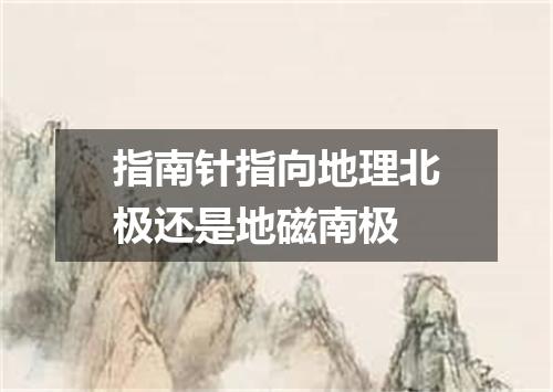 指南针指向地理北极还是地磁南极