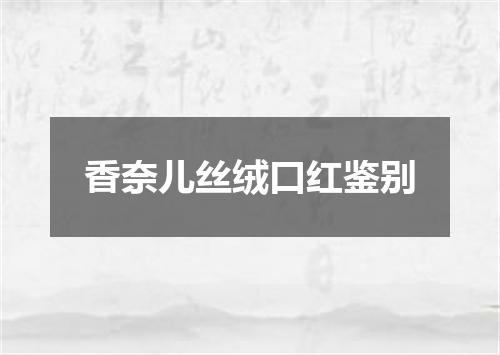 香奈儿丝绒口红鉴别