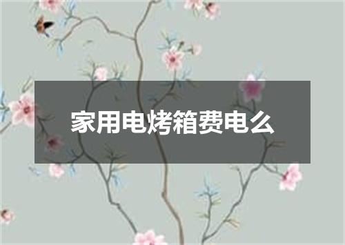 家用电烤箱费电么