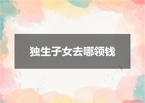 独生子女去哪领钱