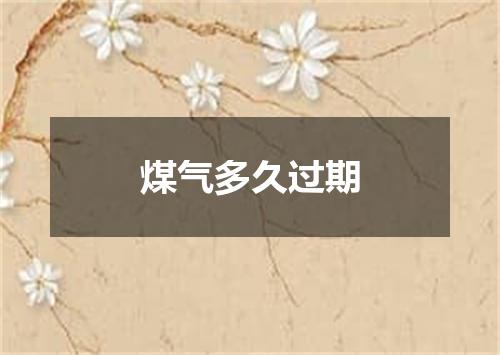煤气多久过期