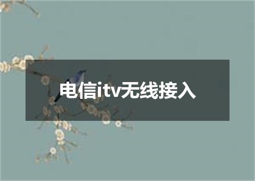 电信itv无线接入