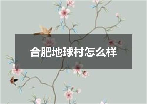 合肥地球村怎么样