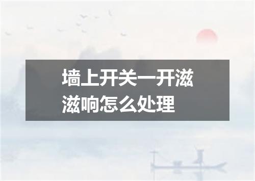 墙上开关一开滋滋响怎么处理