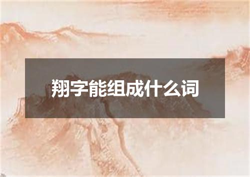 翔字能组成什么词