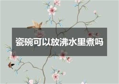瓷碗可以放沸水里煮吗