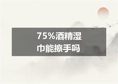 75%酒精湿巾能擦手吗